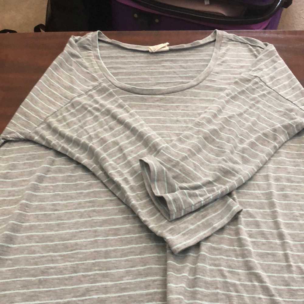 Teal and gray shirt